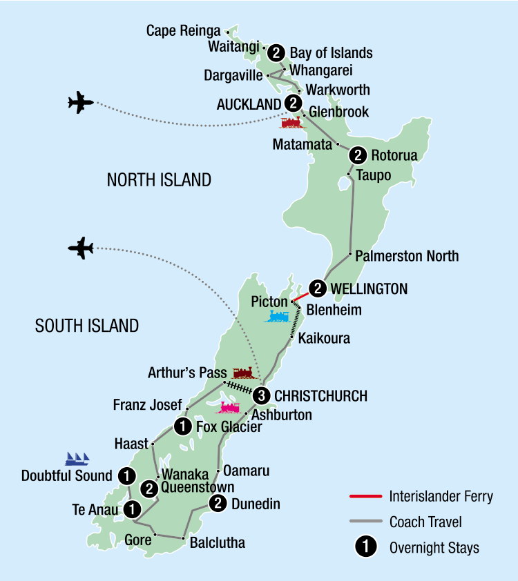 Map Image for 19 Day Ultimate Rail, Cruise and Coach 